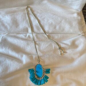 Elegant Silver and Blue Pendant Necklace